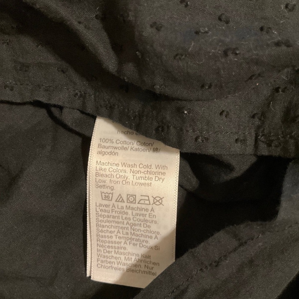 J. Crew Factory black 3/4 sleeve Swiss dot maxi dress, M - Picture 9 of 9